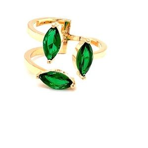 Triple Marquis CZ adjustable ring